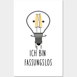 Funny lightbulb without socket Posters and Art